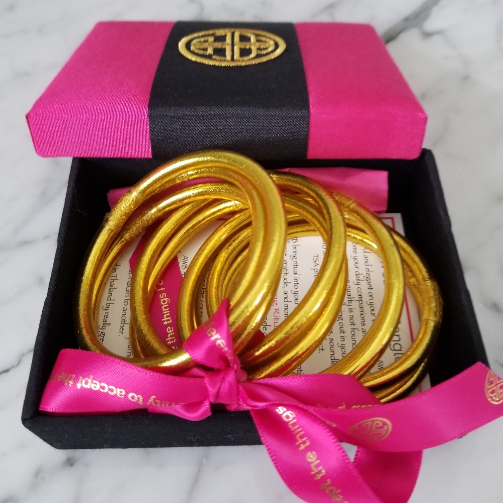 BuDahgirl gold all weather bangles size Medium